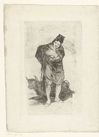 Starý toreador El embozado od Francisco de Goya