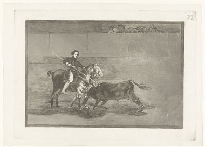 Kbelík v sand van Zaragosa Mužná hodnota slavné Pajuelera v Zaragoze Býčí zápasy (název seriálu) Stierenvechten (název série) od Francisco de Goya