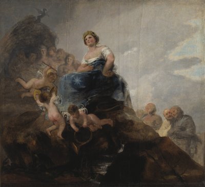 Poezie a básníci - Poezie a básníci, Goya, Francisco, z (1746-1828). Olej na plátně. Rozměry: 298 x 326 cm. Národní muzeum Stockholm od Francisco de Goya