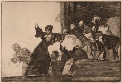 Chudá pošetilost (Disparate pobre), ze série Los Disparates od Francisco de Goya
