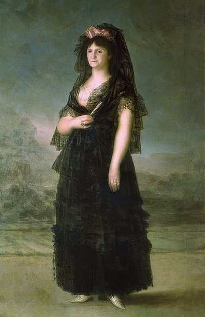 Portrét Marie Lusie s mantilou. 1799 od Francisco de Goya