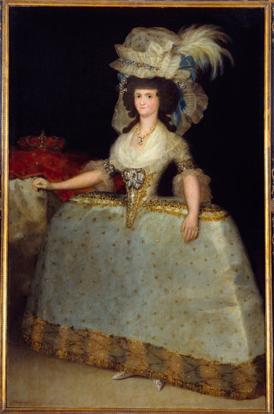 Portrét španělské královny Mary Louise (1751-1819), manželka Karla IV. Obraz Francisco de Goya (1746-1828) 1828 Madrid, Muzeum Prado - Celovečerní portrét španělské královny Marie Louise (1751-1819) , manželka Karla IV. Obraz Francisco d od Francisco de Goya