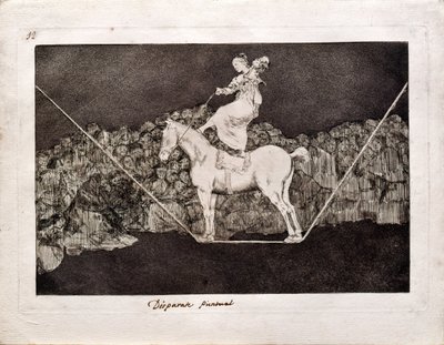 Precise Folly ze série Los Disparates Follies, 1815-1819 od Francisco de Goya
