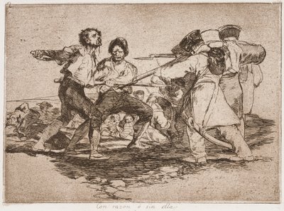 Právem či neprávem, ze série Hrůzy války od Francisco de Goya