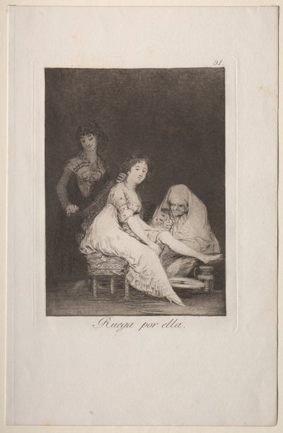 Caprichos: Modlí se za ni od Francisco de Goya