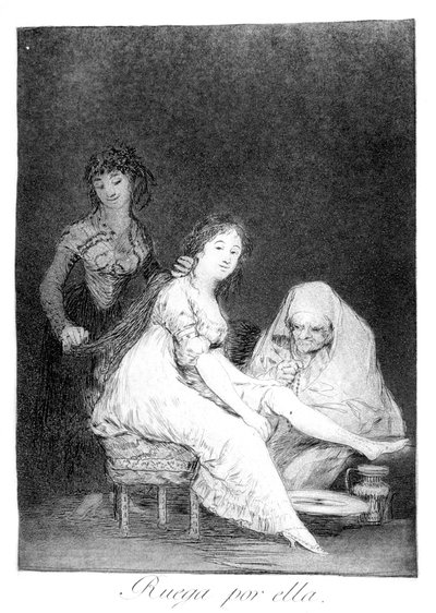 Modlí se za ni, 1799 od Francisco de Goya