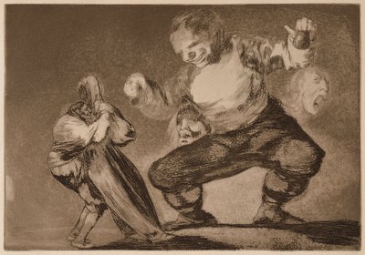 Simpleton (Hlupák), ze seriálu Los Disparates od Francisco de Goya