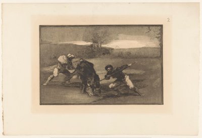 Lov na býka pěšky Otro modo de cazar á pie Býčí zápasy (název série) La Taureaumachie (název série) La Tauromaquia (název série) od Francisco de Goya