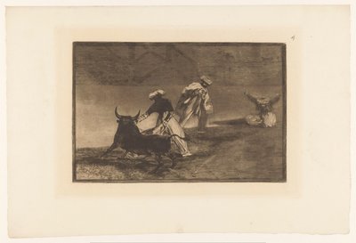 Toreadoři v aréně Kapské otro encerrado Býčí zápasy (název série) La Taureaumachie (název série) La Tauromaquia (název série) od Francisco de Goya