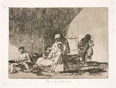 Zdraví a nemocní (57) od Francisco de Goya