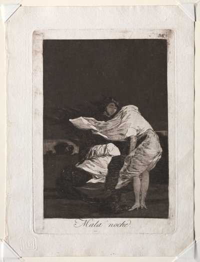Caprichos: Špatná noc od Francisco de Goya
