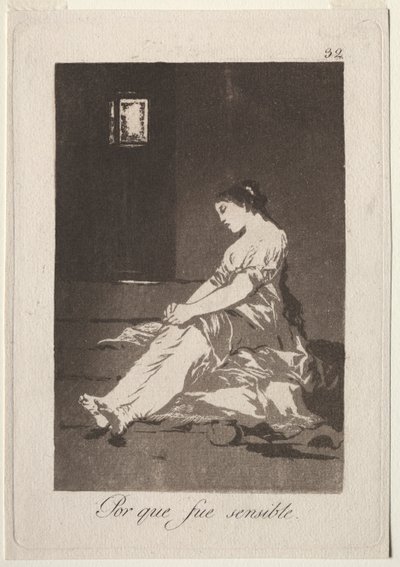 Caprichos: Protože byla náchylná, 1799. od Francisco de Goya