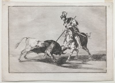 Cid Campeador Spearing Another Bull od Francisco de Goya