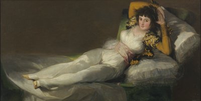 Oděná Maja, c. 1800 od Francisco de Goya