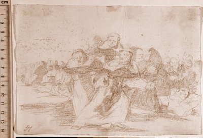 The Disasters of War : Everything is scrambled (přípravná kresba od Francisco de Goya