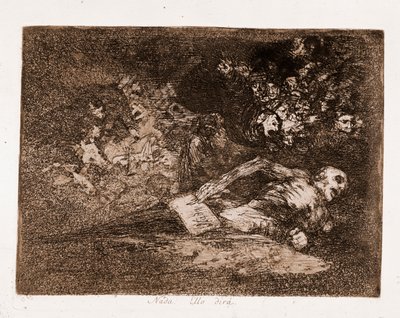 The Disasters of War: Nic, to řekne on (lept z přípravné kresby od Francisco de Goya