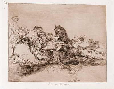 The Disasters of War: Tohle je nejhorší (lept z přípravné kresby od Francisco de Goya