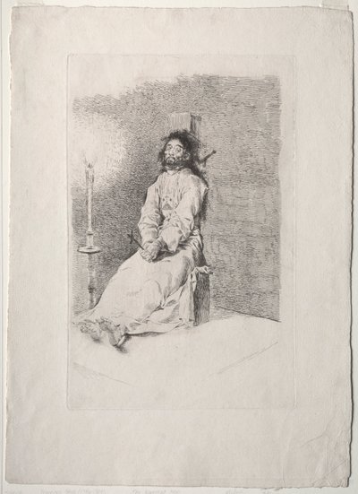 Garroted Man od Francisco de Goya
