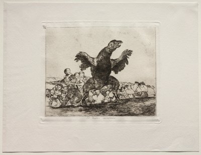 The Horrors of War: A Carnivorous Vulture. od Francisco de Goya