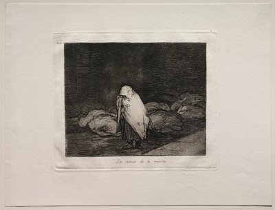 Hrůzy války: Postele smrti od Francisco de Goya