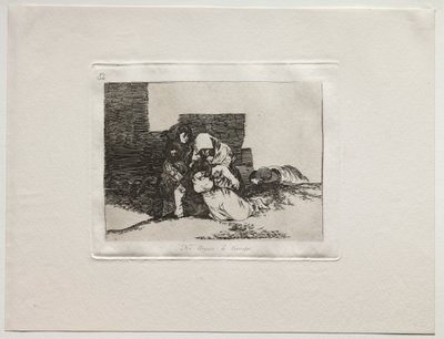 Hrůzy války: Nepřijdou včas. od Francisco de Goya