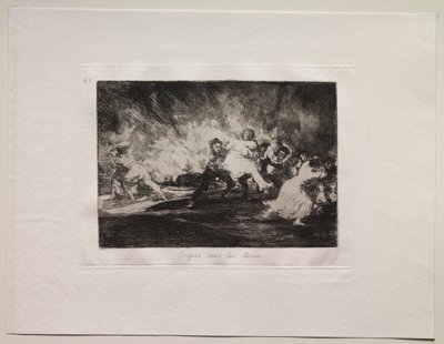 The Horrors of War: They Escape Through the Flames od Francisco de Goya