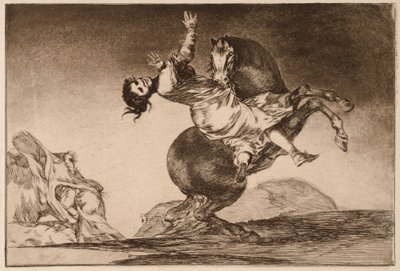 Únosce koní, ze série Los Disparates od Francisco de Goya