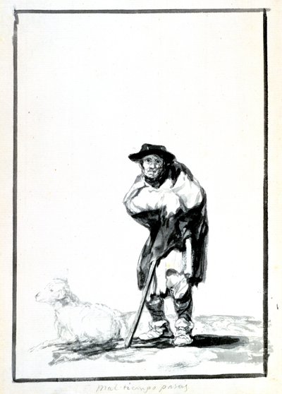 The Shepherd, c1760-1820 od Francisco de Goya