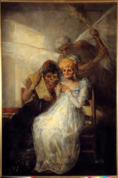 Čas nebo starý obraz Francisca de Goyi (1746-1828) 1808 Sun. 1,81x1,25 m Lille, muzeum výtvarného umění - Čas aneb staré ženy. Obraz Francisco de Goya (1746-1828) od Francisco de Goya