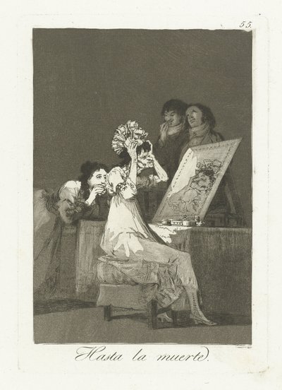 Tot aan de dood Až do smrti (název na předmětu) Los Caprichos (název série) od Francisco de Goya