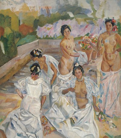 The Bath (Sevilla) - Iturrino, Francisco (1864-1924) - c. 1908 – Olej na plátně – 200x174 – Muzeum Carmen Thyssen, Malaga od Francisco de Iturrino