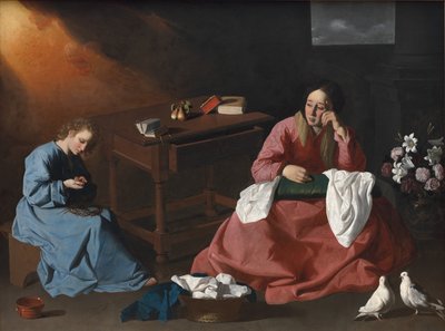 Kristus a Panna Maria v domě v Nazaretu, c. 1640. od Francisco de Zurbaran