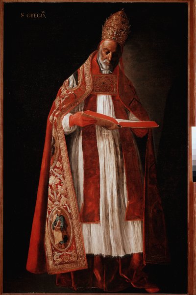 Papež Gregoire I. Veliký aneb Dialog (olej na plátně od Francisco de Zurbaran