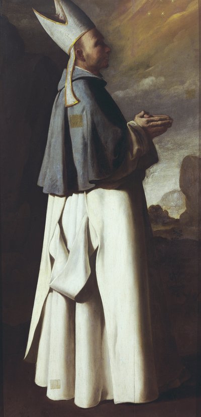 Svatý Hugh z Grenoblu (Hugues de Chateauneuf) (olej na plátně) od Francisco de Zurbaran