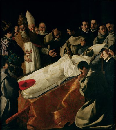 Výstava těla sv. Bonaventury (1221-74) po roce 1627 od Francisco de Zurbaran