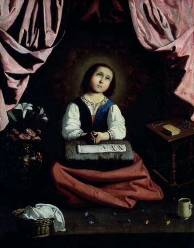 Mladá panna, c1632-33 od Francisco de Zurbaran