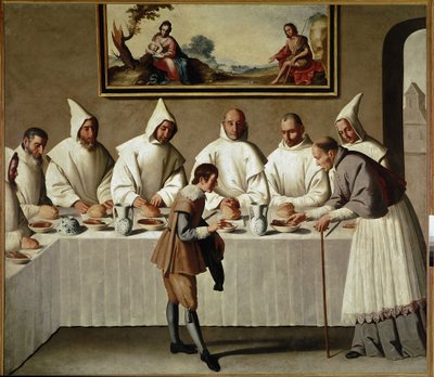 Zázrak sv. Huga v refektáři kartuziánů (olej na plátně od Francisco de Zurbaran