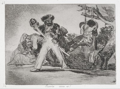 Tohle je moc! (Silná věc je!) Ze série The Disasters of War (Los Desastres de la Guerra ... od Francisco de Goya