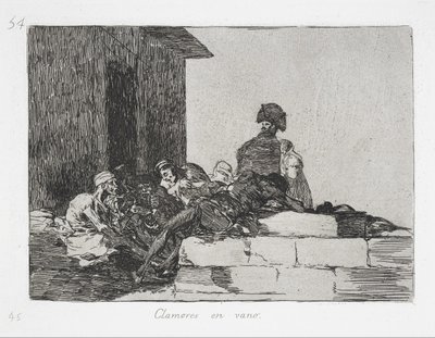 Marné bědování ze série The Disasters of War od Francisco de Goya
