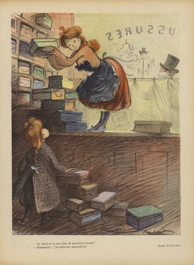 Ilustrace pro Le Rire (barevné lito) od Francisque Poulbot
