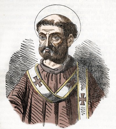 Portrét papeže Libere (Liberius) (352-366) Rytina z „I misteri del vaticano“ od Franca Mistraliho 1843 od Franco Mistrali