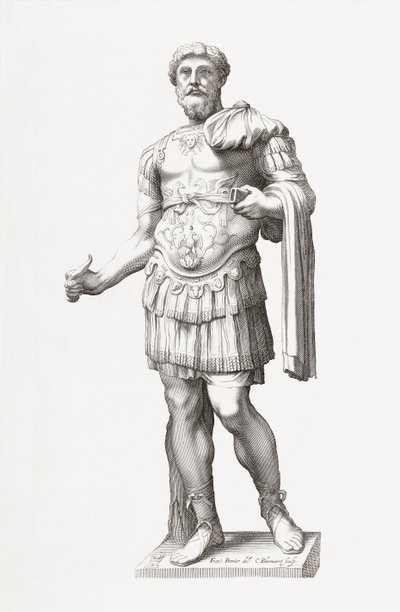 římský císař Marcus Aurelius. Portrét. od Francois Perrier