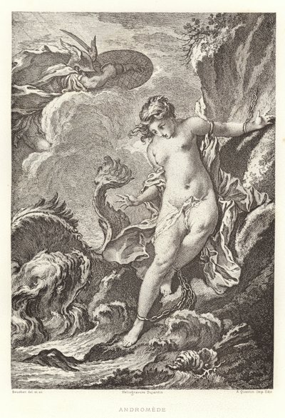 Andromede (rytina) od Francois (after) Boucher