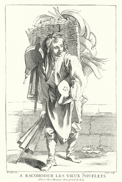 Bellows Mender (rytina) od Francois (after) Boucher