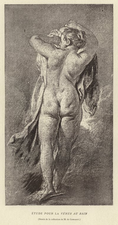 Studium Venuše ve vaně od Francois (after) Boucher