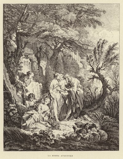 Dobré dobrodružství (rytina) od Francois (after) Boucher