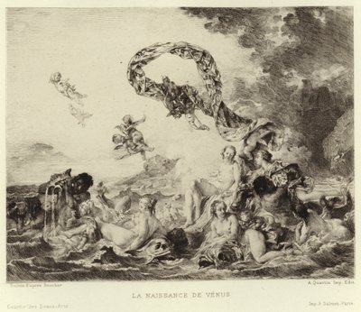 Zrození Venuše (rytina) od Francois (after) Boucher