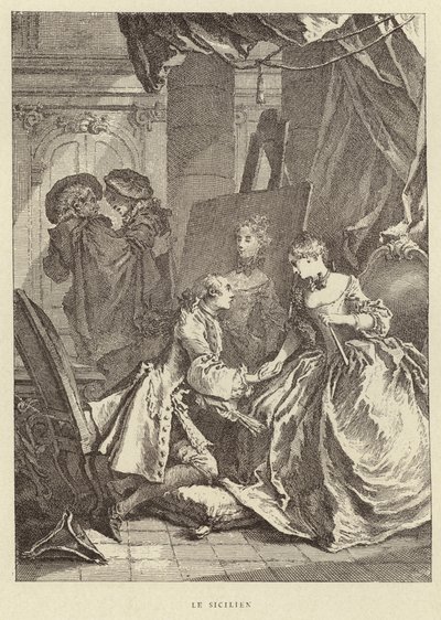 sicilský (rytina) od Francois (after) Boucher