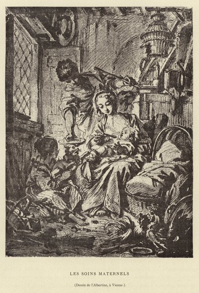 Mateřská péče od Francois (after) Boucher