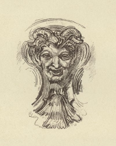 Usmívající se obličej (rytina) od Francois (after) Boucher